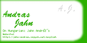 andras jahn business card